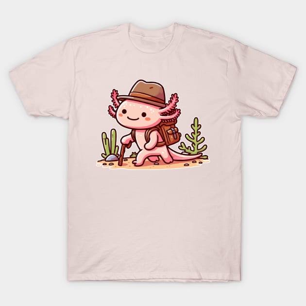 axolotl funny Hiking T-Shirt by fikriamrullah